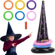 HALLOWEENSKÝ PRSTEŇ NA HÁDZANIE HRA NAFUKOVACÍ ČIAPOK ČAROJEDNICA