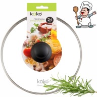 TEPLOTOLNÁ SKLENENÁ POKROK 24 cm POKROK s gombíkom na KOKO HRNIČ