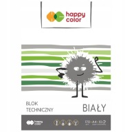 Biela technická podložka HAPPY COLOR A4 10 listov 170g - HRUBÝ PAPIER