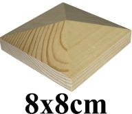 baldachýn striešky na drevenom stĺpe 8 cm - pyramída