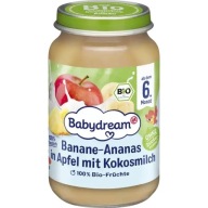 BABYDREAM BIO DEZERT BANÁN ANANÁS JABLKO KOKOSOVÉ MLIEKO 5m 190g