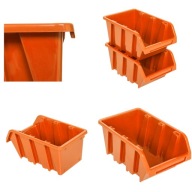 10x Odpadkový box dielenský kontajner 80x115x60 oranžový