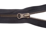 Kovový zips na bundu 75 cm, veľkosť #5, chróm