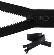 75 cm deliaci zips 5 mm čierny
