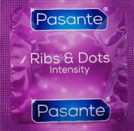 PASANTE RIBS & DOTS CONDOMS rebrované lemovanie 1