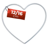 Kovová dekorácia STRIEBORNÉ SRDCE na dekoráciu, 16 cm
