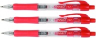 Q-Connect zasúvacie guľôčkové pero 0,7 mm červené x 3