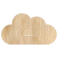 Drevený RING veľký 40cm ZÁKLADNA CLOUD DREAMCATCHER 7 ks