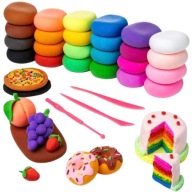 POLYMÉR PLASTICÍN SENSO FOAM CLAY SENZORY HMOTA SADA 24 KS