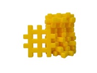 POLISH Blocks WAFFLES 3D YELLOW SQUARE mriežka 10 ks.