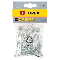 Hliníkové nity 4,0 x 8 mm, 50 ks TOPEX 43E401