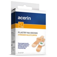 Acerin náplasti na odstraňovanie kukurice s kyselinou salicylovou 6x