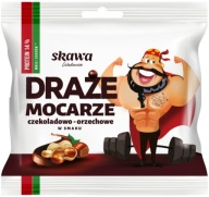 DRAZE čokoládové a orieškové cukríky Mocarze Skawa 100 g VEĽKÉ 14% PROTEÍN