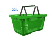 NÁKUPNÝ KOŠÍK 22L, plastový sklad NÁKUPNÝ KOŠÍK, ZELENÝ