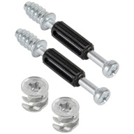 Nábytková spojka, excentrická fi 15mm + kolík 2 ks