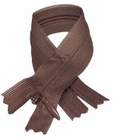Pevný skrytý zips sladká hnedá 22 cm