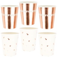 Papierové poháriky Peniski Rose Gold 6 ks