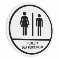 Zamestnanecké WC - nálepka na dvere 20x20