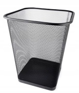 KOVOVÝ ODPADOVÝ KOŠ ŠTVRTÝ, 10L, ČIERNA