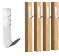 NÁstenný VEŠIAK HÁČKOVÉ LAMPY OBLEČENIE HALLEY BIELY KOV LOFT