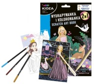Kidea Hra na maľovanie a škrabanie 2v1 Princezné škrabadlá s dotykovým perom