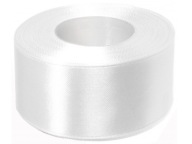 SATÉNOVÁ STUHA 50 mm stuha 32 metrov BIELA ​​8002
