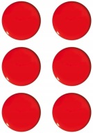 MAGNETY NA DOSKY 6 kusov 20mm červený TETIS