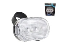 Cyklistická lampa VERSO FRONT, 3 SMD diódy, na batérie, pripevnená k sedlovke