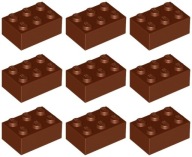 LEGO 3002 BRICK 2x3 hnedá (18g) 9 ks.