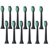 Čierna hlavica zubnej kefky Philips Sonicare Diamond Clean, 12 kusov