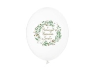 Balóniky 6 ks 30 cm Prvé sväté prijímanie Pastelovo biele White Party Deco