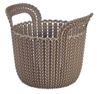 CURVER košík okrúhly Knit XS hnedo-sivý 3l