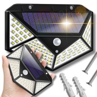 LED SOLAR LAMPA S POHYBOVÝM A SÚMRAKOVÝM SNÍMAČOM 100LED SOLÁRNY HALOGÉN