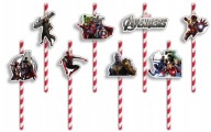 NARODENINOVÉ SLAMKY s POSTAVIČKAMI - AVENGERS IRONMAN SPIDERMAN - 8 ks.