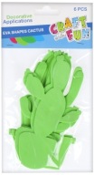 CACTUS dekoratívna OZDOBA Sada 6 KUSOV ZELENÝCH nálepiek Craft with Fun