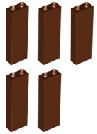 LEGO 2454 PILLAR 1x2x5 hnedá NOVINKA (20g) 5 ks.