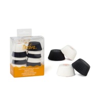 Mini košíčky na muffiny Decora White Black 200 ks