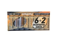 Megacell AA alkalická batéria (R6) 8 ks.