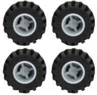 LEGO 6014bc05 Koleso s pneumatikou 87697 svetlosivá NOVINKA (10g) 4 ks.