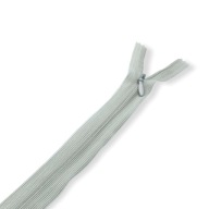 Alfa nerozopínateľný krytý zips, šedý, 20 cm