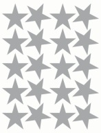 STARS samolepky Hviezdy 6cm 20ks STRIEBORNÉ
