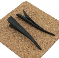 KOVOVÉ SPOJKY DO VLASOV, ČIERNA, 7 cm, MATNÁ, 2 kusy