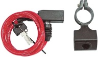 Špirálové oceľové lanko z PVC 6/800 mm, zámok na kľúč, montáž MEGA 24903