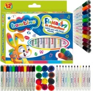 Kreatívne fixky s pečiatkami, 12 farieb BAMBINO
