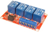 Reléový modul 4 kanály s opt 12V 10A 250V