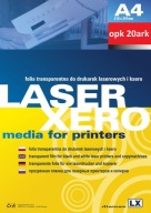 Číra fólia ARGO pre laserové tlačiarne A4. 20 listov