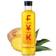KOMBUCHA Zázvorový čaj 0,25l Forever Young FYK nápoj 250ml ZÁZVOR