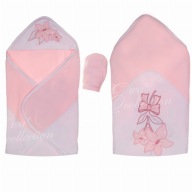 Osuška CUTE TOWEL s KAPUČOU BAVLNA 76 x 76 froté ružová