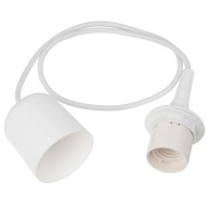 Držiak žiarovky E27, BIELY, stropný držiak žiarovky SET