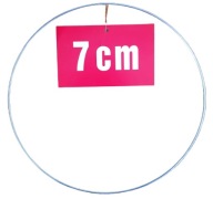 STRIEBORNÝ prsteň/ráfik na lapače snov a makramé 7 cm